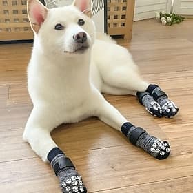 Anti Slip Dog Socks to Prevent Licking Paws Dog Shoes for Hot Pavement Dog Booties for Small Medium Large Senior Dogs Traction Control Boots  Paw Protectors fo