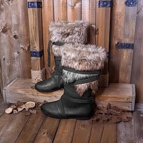Medieval Renaissance Shoes Knee High Boots Flat Jazz Boots Pirate Viking Crusader Fancy Dress Men's Celtic Pirate Halloween Masquerade Performance Party  Eveni thumbnail 2