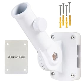 Flag Pole Holder Adjustable, Flag Pole Bracket for Outside House Heavy Duty Aluminum, Multi-Position Flag Pole Mounting Bracket Rust Free with Hardwares, 1 Inn