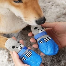 Anti Slip Dog Socks to Prevent Licking Paws Dog Shoes for Hot Pavement Dog Booties for Small Medium Large Senior Dogs Traction Control Boots  Paw Protectors fo