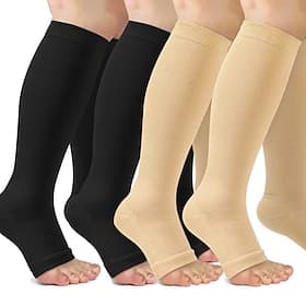 3 Pairs Toeless Compression Socks,15-20mmHg  Neuropathy Socks Bunion Socks Opened Toe Compression Stockings for Men Women,Suit for Running,Nurse,Travel,Cycling thumbnail 2