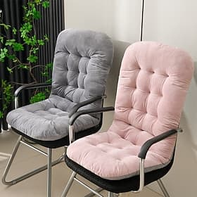 Coussin de chaise de bureau antidérapant, coussin de siège à bascule, coussin de chaise de bureau, coussin de siège de dortoir avec support de dossier haut, co