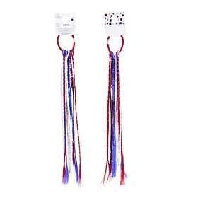 Élastiques à cheveux drapeau américain du 4 juillet, accessoires pour cheveux patriotiques, décorations du jour de l'indépendance du Memorial Day, 2 pièces