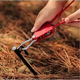 4pcs/set Portable Adjustable Fix Tent High Strength Fast Release Pulley Camping Rope,Windproof Tent Guy Lines with Ratchet Tensioner for Tarp, Canopy, Hammock,