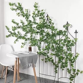 Artificial Ivy Garland Fake Vine Leaves, 2m 78.7 Plastic Greenery Hanging Plant for Restaurant Wall Decor, Faux Leaf Vine for Pipe and Air Conditioner Cover De