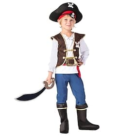 Pirate Jack Sparrow Outfits Costume Adventure Movie Cosplay for Boys' Kid's Halloween Performance Educational Dress Up School Event Dress Up