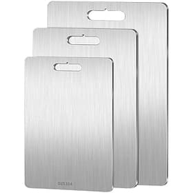 Stainless Steel, Cutting Board 304, Double-Sided Food Grade Cutting Board,  Cutting Boards for Kitchen Dishwasher Safe, Charcuterie Chopping Board for Meat, Fr