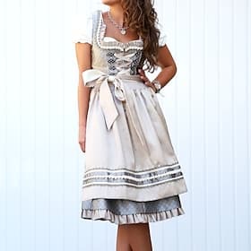 Oktoberfest Dress Dirndl Maid Bavarian German Munich Wiesn Women's Party Beer Festival Traditional Style Cloth Dress Apron Without Blouse (70CM)