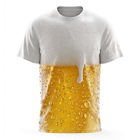 Oktoberfest Herren Bier T Shirt Kurzarm T-Shirt 3D-Druck Rundhalsausschnitt Hemd Mode Übertrieben Täglich Party Straße Lässig Weiß Sommer Frühling Bekleidung S