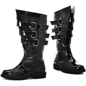 Punk  Gothic Medieval Renaissance Shoes Boots Knee High Boots Pirate Viking Crusader Fancy Dress Men's Celtic Pirate Halloween Masquerade Party  Evening LARP R
