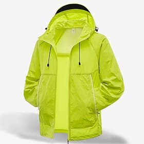Men's Lightweight Jacket Outdoor Jacket Skin Jacket Casual Jacket Vacation Daily UPF50 Windbreaker Pocket Summer Spring Plain Fashion Classic Hooded Regular Bl