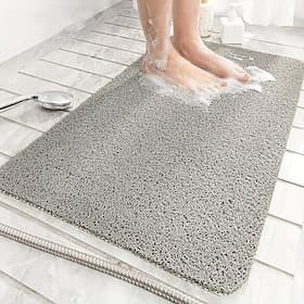 Shower Mat for Inside Shower, Loofah Bath Mat Non Slip Anti Mould Antibacterial Soft PVC Bathtub Mat for Bathroom Wet Shower Areas thumbnail 2