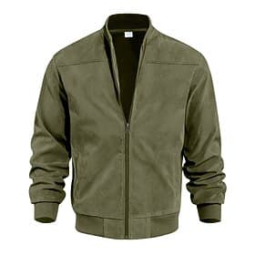Homme Veste en faux suède Veste Décontractée Vacances Quotidien Chaud Avec Poches Automne Hiver Uni Mode Classique Col montant Régulier Noir bleu marine Bleu K