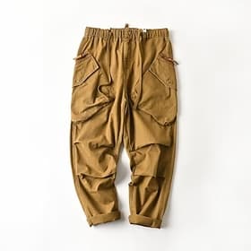 Men's Cargo Pants Trousers Elastic Waist Drawstring Multi Pocket Plain Wearable Outdoor Daily Camping  Hiking Fashion Classic Green Khaki