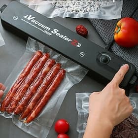 Food Saver Vacuum Sealer Machine with 100pcs Sealer Bags, Small Automatic Home Vacuum Sealing Food Packaging Sealer, Fresh-Keeping Vacuum Packaging Machine for