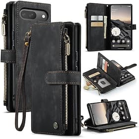 Phone Case For Google Pixel 8 Pro Pixel 9 Pixel 9a Wallet Case Zipper with Lanyard Kickstand TPU PU Leather