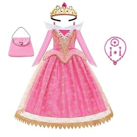 Princess Cinderella Aurora Dress Cosplay Costume Outfits Cute for Girls' Kid's Children's Day Wedding Wedding Guest