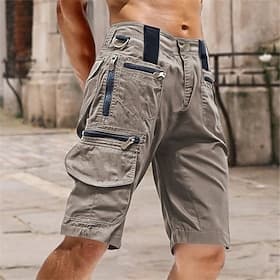 Per uomo Pantaloncini cargo Shorts Pantaloncini Estivi Tasca con cerniera Multi-tasche Semplice Comodità Indossabile Lunghezza al polpaccio All'aperto Sport Qu