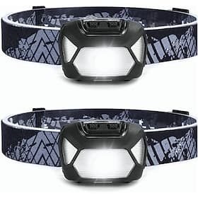HeadLamp, Super Bright LED Head lamp with 6 Lighting Modes, Waterproof, Battery Powered LED Lightweight Headlight for Cycling Running Camping for Kids Adults