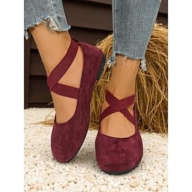 Women's Wide Toe Crisscross Strap Flats – Comfortable Casual Shoes for Daily Wear, Garden Picnics and Farmhouse Weekends