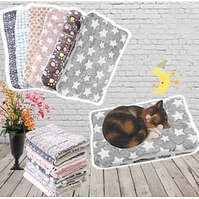 Couvertures pour chats d'intérieur, couverture ultra douce pour animaux de compagnie pour tapis de lit, lits chauffants pour chats, coussin auto-chauffant en t