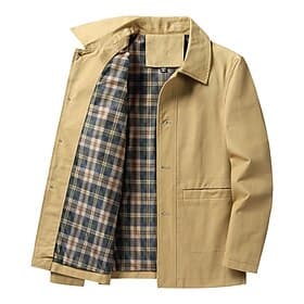 Homme Veste Légère Veste de camionneur Veste d'Extérieur Veste d'Été Tenue quotidienne Mode de Travail Coupe-vent Boutons Poche intérieure Printemps Automne Un