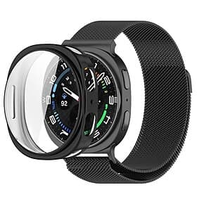 Watch Band for Samsung Galaxy Watch 8 40/44mm Watch 8 Classic 46mm Watch Ultra 47mm Stainless Steel Replacement  Strap with Case Magnetic Clasp Milanese Loop W