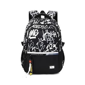 Graffiti-Laptop-Rucksack für Teenager (Jungen  Mädchen), großes Fassungsvermögen, wasserdicht, mit gepolstertem Laptopfach, Streetwear-Schulrucksack für Campus