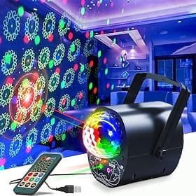 Disco Ball Light with Dynamic LED Stage  Strobe Lights - Sound Activated Party Lighting for DJ Club Bar Weddings Birthdays Halloween Christmas DJ Stage Light w