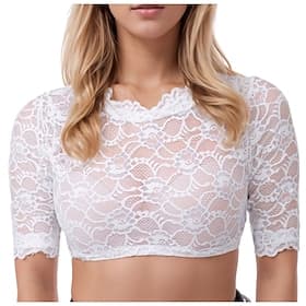 Oktoberfest Dirndl Blouse Lace Cropped Maid Bavarian German Munich Wiesn Women's Carnival Party Traditional Style Cloth
