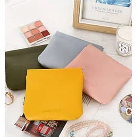 Pocket Cosmetic Bag Waterproof Snap Closure Organizer Portable Makeup Pouch for Keys Lipstick Charging Cables Travel Storage Convenient and Compact Carry Case