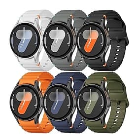 3 Pack Watch Band for Samsung Galaxy Watch 7/6/5/4  40/44mm, Watch 5 Pro 45mm, Watch 6 Classic 43/47mm, Watch 4 Classic 42/46mm Silicone Replacement  Strap Cut