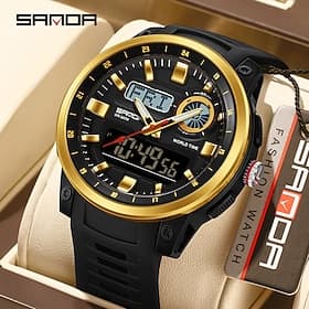 SANDA Fashion Brand Sport Electronics Watches Gift for men Outdoors Analog Digital Man Watch Luminous Waterproof Backlight Wristwatch