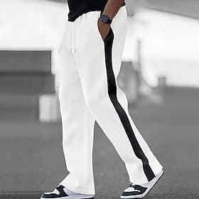 Homme Joggings Pantalons Pantalon de survêtement droit Cordon de serrage Avec Poches Taille Élastique Bloc de Couleur Confort Quotidien Sport en Plein Air Mode
