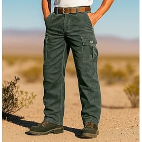 Men's Cargo Pants Corduroy Pants Trousers Baggy Pants Casual Pants Elastic Waist Multi Pocket Straight Leg Plain Comfort Soft Full Length Outdoor Casual Daily thumbnail 2