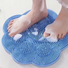 Silicone Shower Foot  Back Scrub Pad – Non-Slip, Easy-to-Clean Exfoliating  Relaxing Bathroom Massage Mat