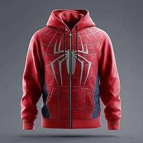 Sweat à capuche araignée 3D pour hommes punk cool col rond fête cadeau streetwear jaune rouge cordon fermeture éclair automne hiver designer