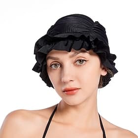 Fabric Swim Cap for Adults Polyester / Polyamide Extra Room Fit Comfortable Chlorine Resistant  Hypoallergenic Swimming Surfing