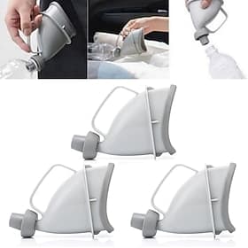 Urinoir de voyage portable 3 pièces unisexe femme homme réutilisable appareil d'urinoir portable voyage toilette mobile camping urinoir pipi extérieur urgence