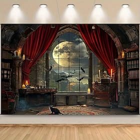 Halloween Tapestry Vampire Backdrop Wall Tapestries Skeleton Modern Decorations Wall Door Background For Bedroom