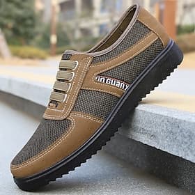 Men's Breathable Mesh Casual Walking Shoes – Lightweight Slip-On Sneakers for Seniors, Outdoor Activities and Summer Days