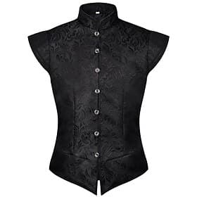 Rococo Victorian Renaissance Vest Prince Nobleman Jacquard Fancy Dress Men's Halloween Carnival Performance LARP Ren Faire Adults' Vest