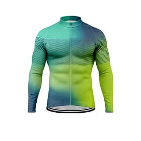 Men's Men Tops Cycling Jersey Ombre Graphic Color Gradient Long Sleeve Bike Jersey Top with 3 Rear Pockets Sun Sun Protection Sunscreen Quick Dry Sports Purple