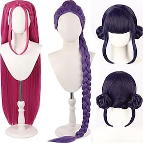 Korean Idol Inspired Pop Star Cosplay Wig Anime Costume Wigs Long Straight Hair for Women Girls Halloween Accessories Props
