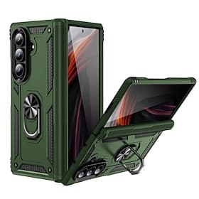 Phone Case For Samsung Galaxy Z Fold 7 Z Fold 6 Z Fold 4 Back Cover Magnetic Kickstand Ring Buckle Armor TPU PC