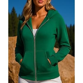 Women's Solid Colored Outdoor Jacket Hooded Sweatshirt Fall Long Sleeve Athleisure Breathable Running Workout Outdoor Training Black Pink Blue Sportswear Activ