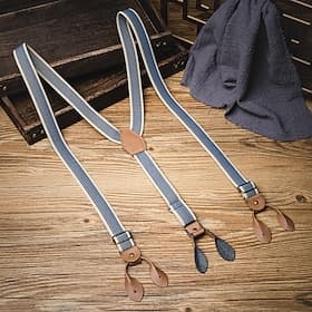 Men's Suspenders Fashion Polyester Alloy Adjustable Plain Plaid / Striped / Chevron / Round Blue Daily Formal Evening Waist Belt