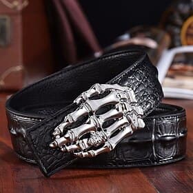 Men's Belt Automatic Buckle Quick-Release PU Leather Alloy Durable Adjustable Hand Silver Yellow Outdoor Daily Waist Belt