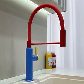 Kitchen faucet - Single Handle One Hole Electroplated / Painted Finishes Pull-out / Pull-down / Standard Spout / Tall / High Arc Centerset Modern Contemporary