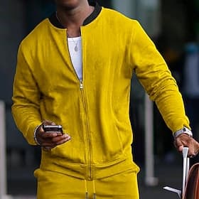 Men's Lightweight Jacket Casual Jacket Vacation Daily Breathable Pocket Spring Fall Color Block Fashion Classic Stand Collar Regular Black Yellow Red Navy Blue